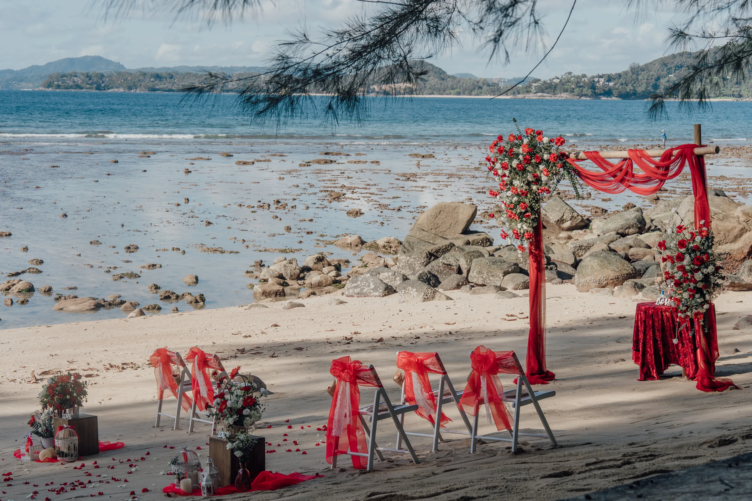 Rob & Robbie — Hua Beach, October 2025 — Phuket wedding florals by Supparin