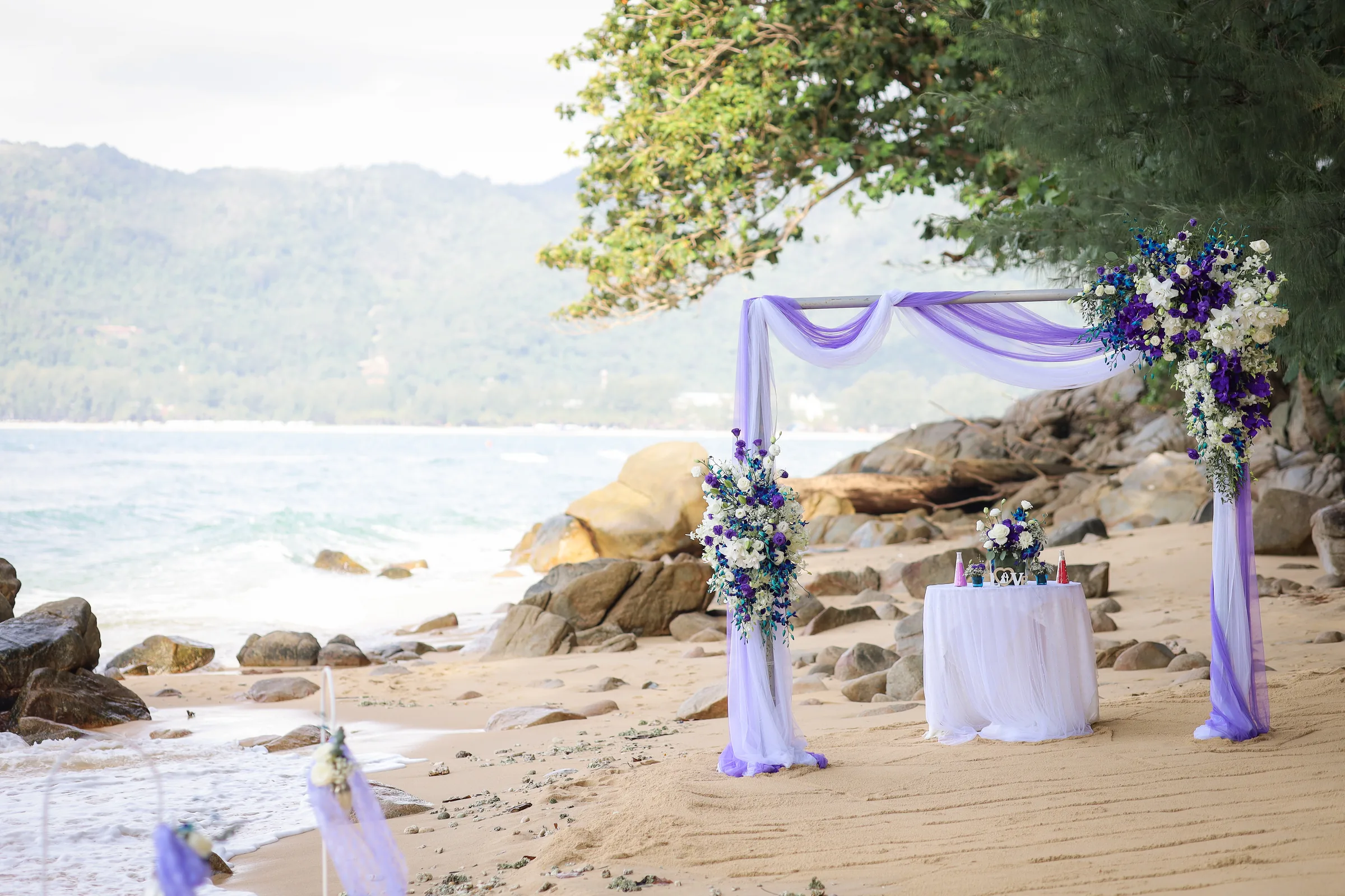 Simon & Zohra — Hua Beach, November 2025 — Phuket wedding florals by Supparin