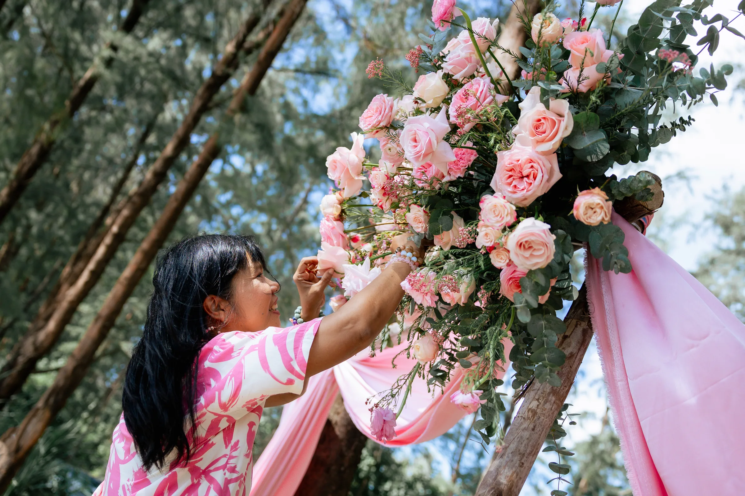 Gunn & Liam — Layan Beach, December 2025 — Phuket wedding florals by Supparin